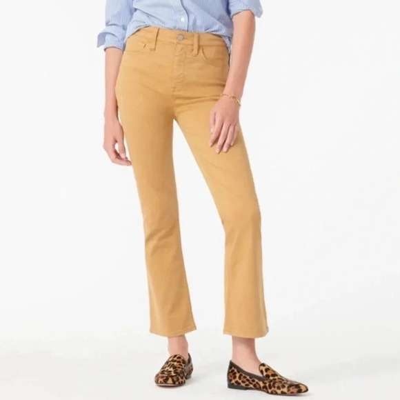 J.Crew 9” Garment-Dyed Billie Demi Boot Crop Pant - Picture 1 of 6